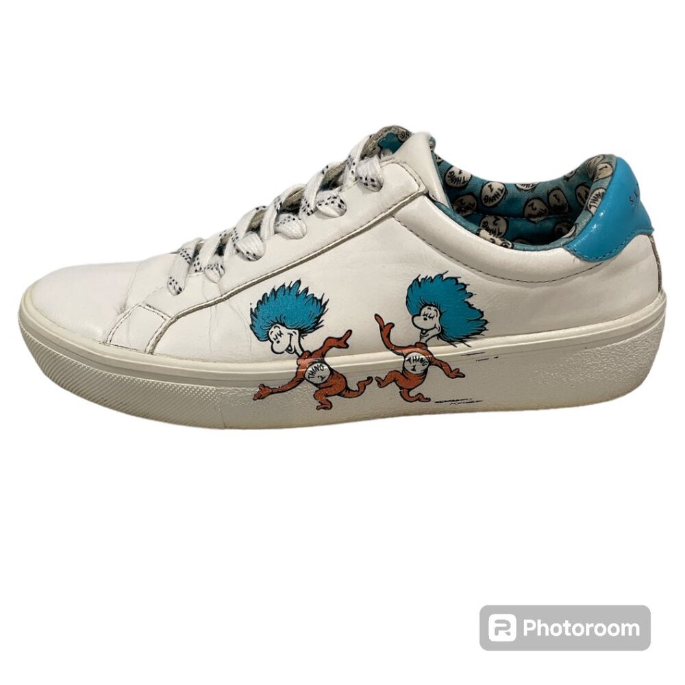 Skechers X Dr. Seuss Goldie 2.0 Two Things White Blue Red Sneaker Size 7… - Picture 5 of 9